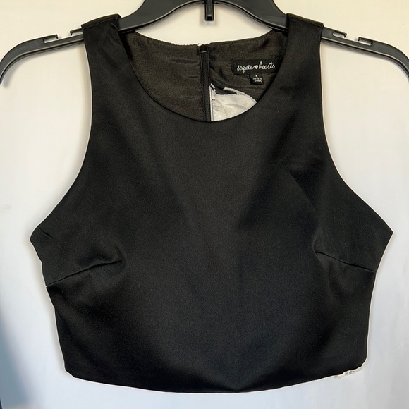 Sequin Hearts Sz 1 Black Floral Formal 2 Piece Dress. - Picture 2 of 16